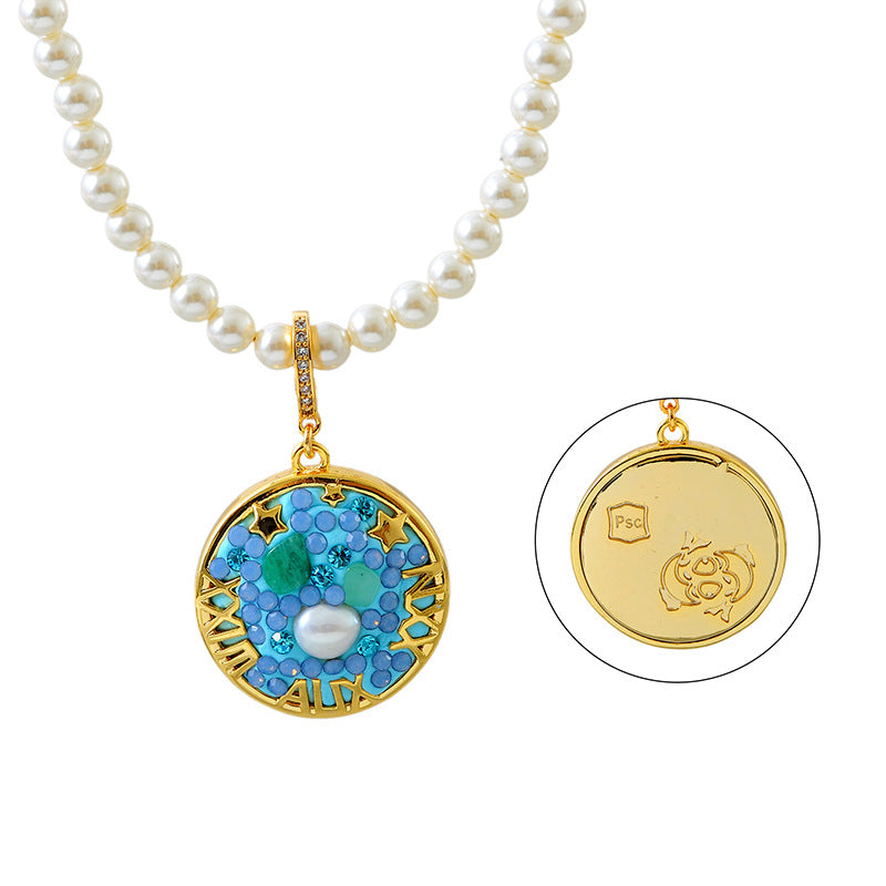 24 Years Natural Baroque Necklace Micro Inlay High-end Feel Pisces Temperament Versatile Pearl Necklace