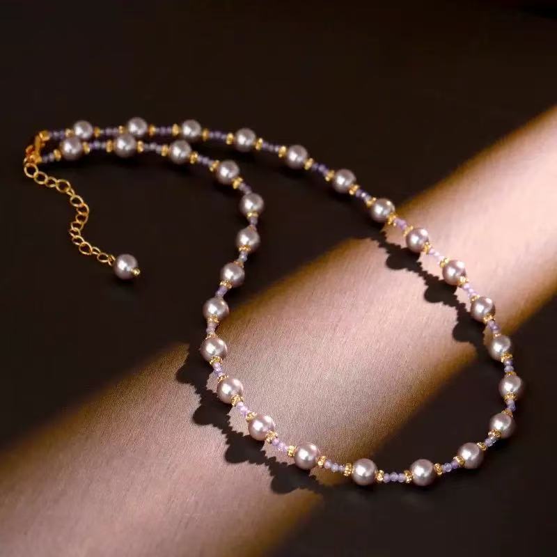 Sweet Zircon Shijia Pearl Bracelet Niche High-end Vintage French Adjustable Bracelet One Piece