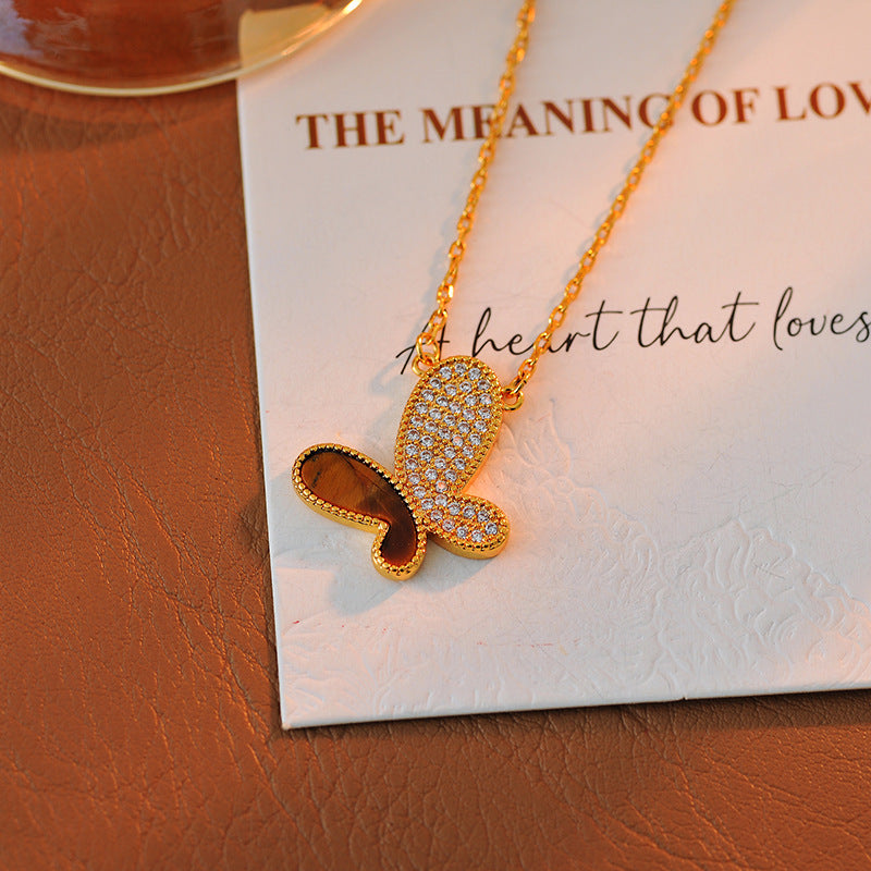 European and American Fashion Butterfly Necklace High-end Fashion Versatile New Butterfly Necklace