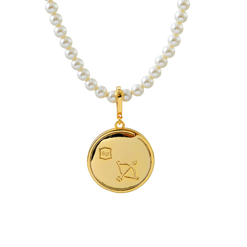 24-Year-Old Vintage Natural Micro-Inlaid High-End Sagittarius Temperament Versatile Baroque Pearl Necklace