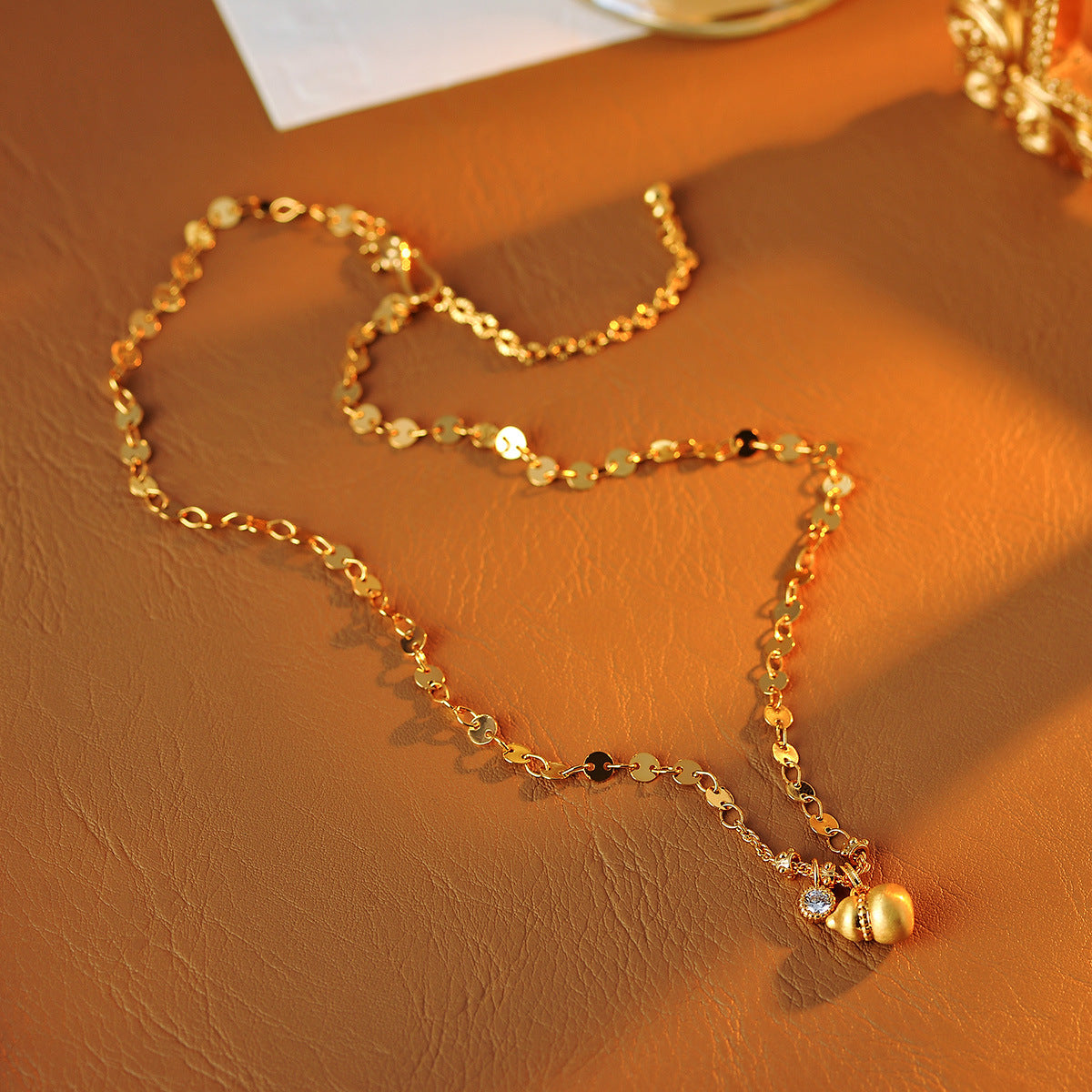 Gold Shop Same Style Gold Gourd Bracelet National Trend Tassel Necklace Women's Light Luxury High-End Vintage Feel Hand Jewelry