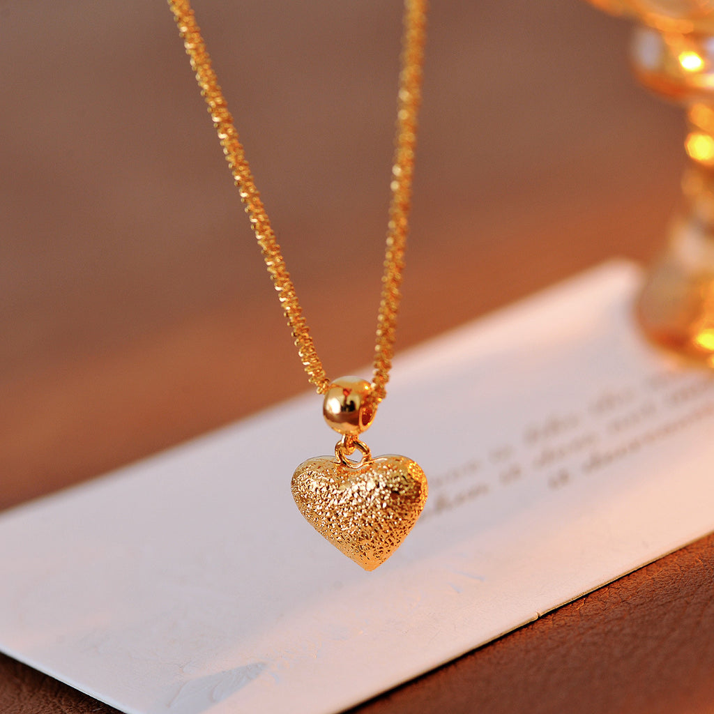 Ice Cube Heart Double-Sided Pendant Necklace Designer Gift Factory