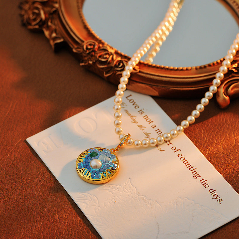 24 Years Natural Baroque Necklace Micro Inlay High-end Feel Pisces Temperament Versatile Pearl Necklace